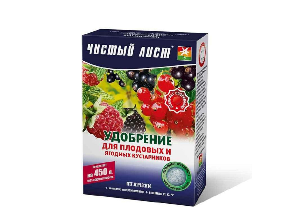 Добриво кристалічне для Плодових та Ягідних кущів 300г ТМ ЧИСТИЙ ЛИСТ   Solmir Київ - фото 1