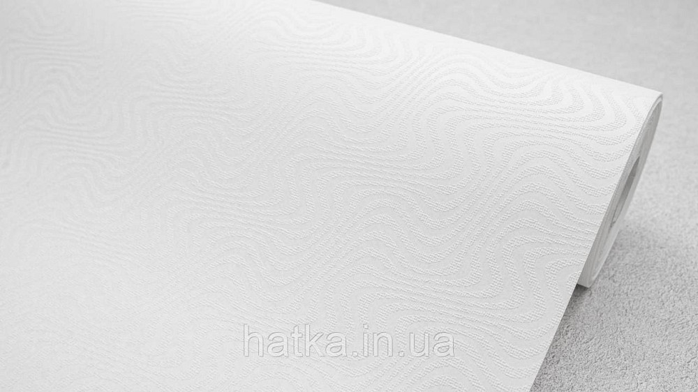 Обои под покраску виниловые на флизелине  Sintra Paint by 1.06x25 м полосы волны зигзаги белые 541128 Киев - изображение 2