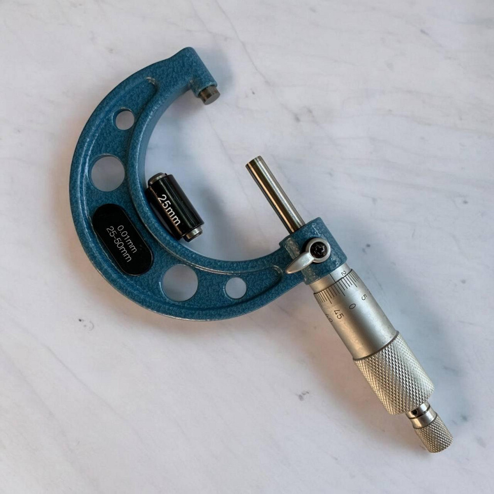 Мікрометр гладкий МК 25–50 мм — прецизійний вимірювальний інструмент для точних зовнішніх вимірів металу Харків - фото 9