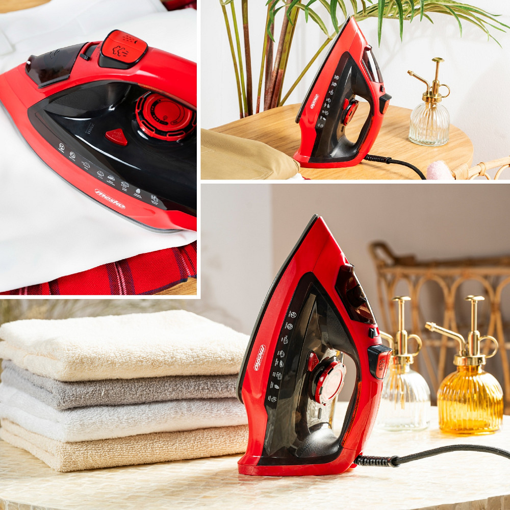 Праска Mesko MS 5031 red 3000Вт/ 400 мл/ кераміка/ ''Крапля-стоп''/автовимкнення/ червона Вінниця - фото 3