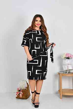 Женское легкое принтованное платье батал евро софт Одесса