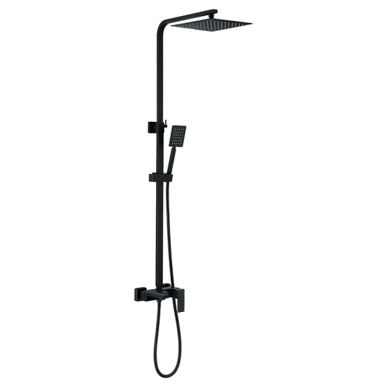 Душова колона зі змішувачем Zerix KUB-008-J Black із нерж. сталі SUS304 (ZX4853) Київ