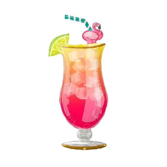 Фигура фольгированная коктейль у келиху фламінго 77*39см Киев