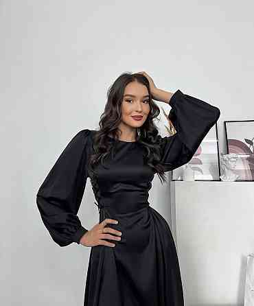 Женское элегантное миди платье со шнуровкой по бокам шелк Армани 46/48 Одесса