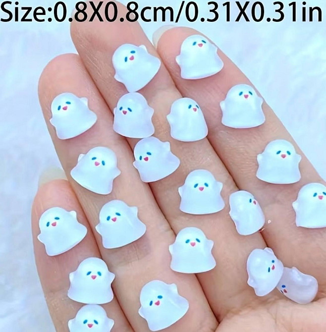 Декоративные бусины привидения для ногтей и DIY, смола, набор 20 шт Киев - изображение 4