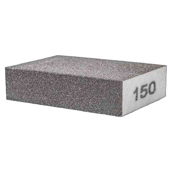 Губка шлифовальная четырехсторонняя 100×70×25мм P150 SIGMA (9130681) Ровно