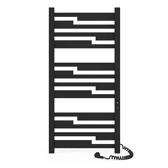 Електрична рушникосушка Laris Зебра Тетріс ЧКФ 12 500Х1100 Е чорна П/П Київ