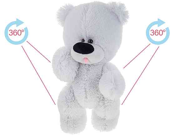 Ведмідь на шарнірах Аліна 50 см Білий Киев