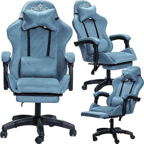 Крісло геймерське DIEGO ALCANTARA PRO Blue Київ