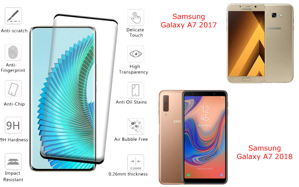 Захисне скло HyperGlass Pro для Samsung Galaxy A7 2017, Galaxy A7 2018 – максимальна чутливість та захист Київ - фото 2