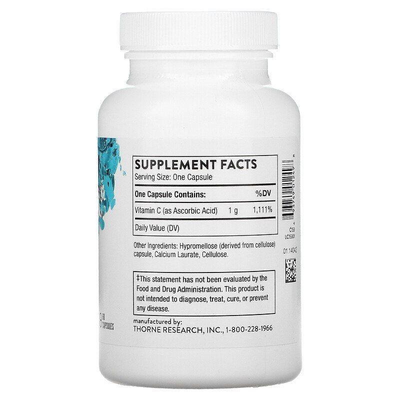 Аскорбиновая кислота (витамин С) Thorne Ascorbic Acid 60 капс Киев - изображение 2