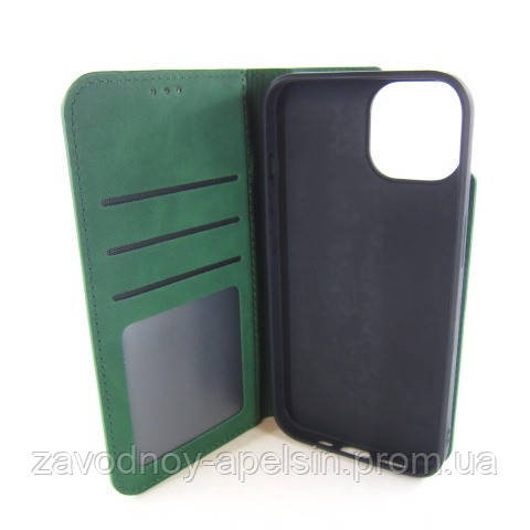 Чехол книжка iPhone 13 14 Premium Case (зеленый) Одесса - изображение 3