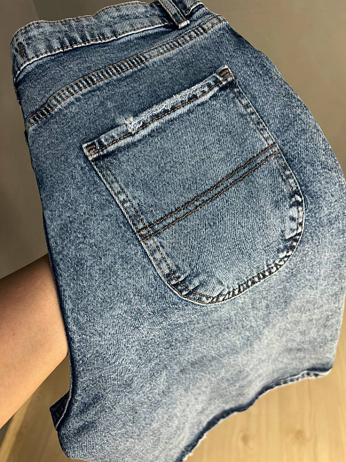 Шорти жіночі джинсові Its Basic 544-30 бермуди стрейч з рваним низом сині, синій, 31, 31, 80 см, 110 см Київ - фото 9