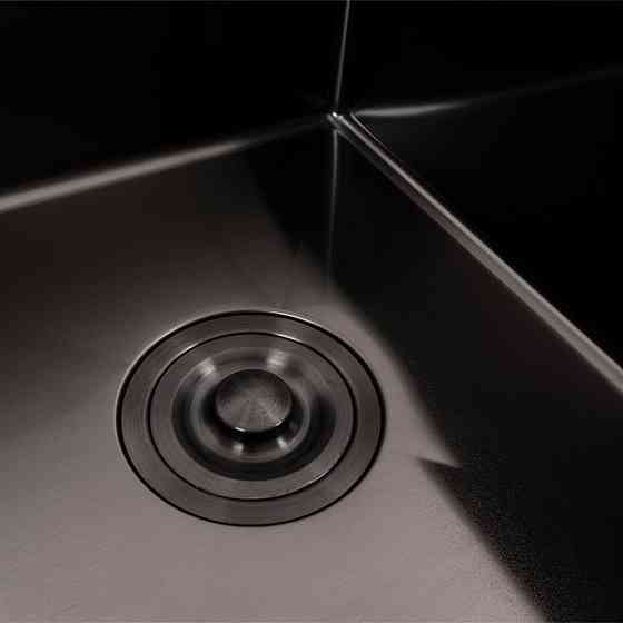 VALESO Кухонна мийка CM 58*48 R чорна PVD VALESO Handmade (круглий сифон 3,0/0,8) Київ