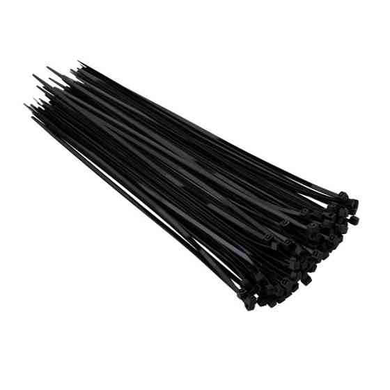 Хомут пластиковий, 3,6×250 мм, 100 шт/упак, чорний INTERTOOL TC-3626 Киев