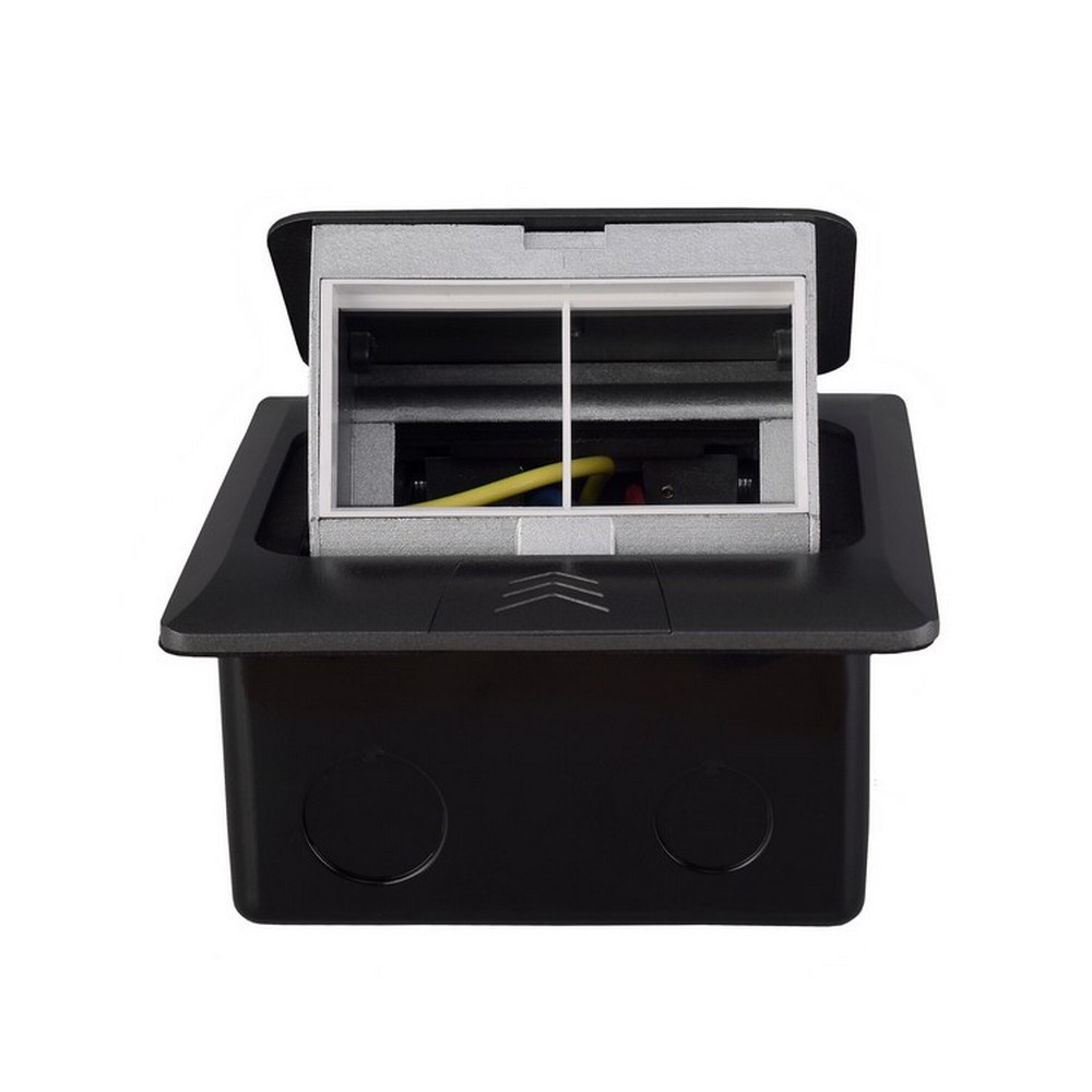 Розетковий люк підлоговий LIVOLO сірий, вбудований у підлогу, пустий корпус без розеток для наповнення будь-якими модулями, з кришкою, IP44, алюміній, Коломия - фото 7