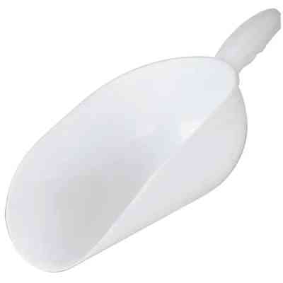 Совок для сипучих продуктів та льоду Mobil Plastic напівкруглий білий 29 см PP - 0,300 л (136/29-BIM) Вінниця