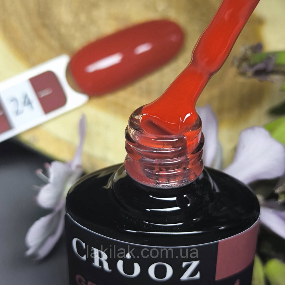 Гель-лак Crooz 24 (глибокий та насичений червоний) 8мл Херсон - изображение 1