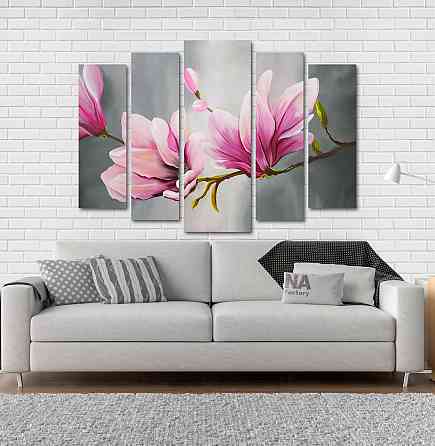 Модульна картина Абстракція Квіти Art-149_5 Київ