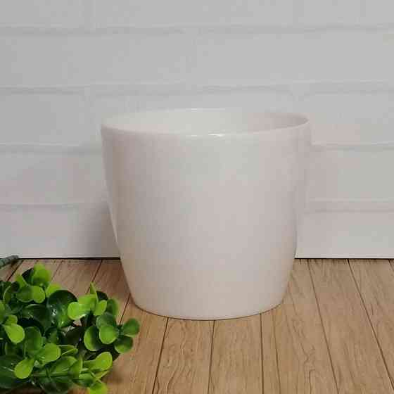 Горщик для квітів з підставкою "Магнолія" 180мм білий перламутр Харків