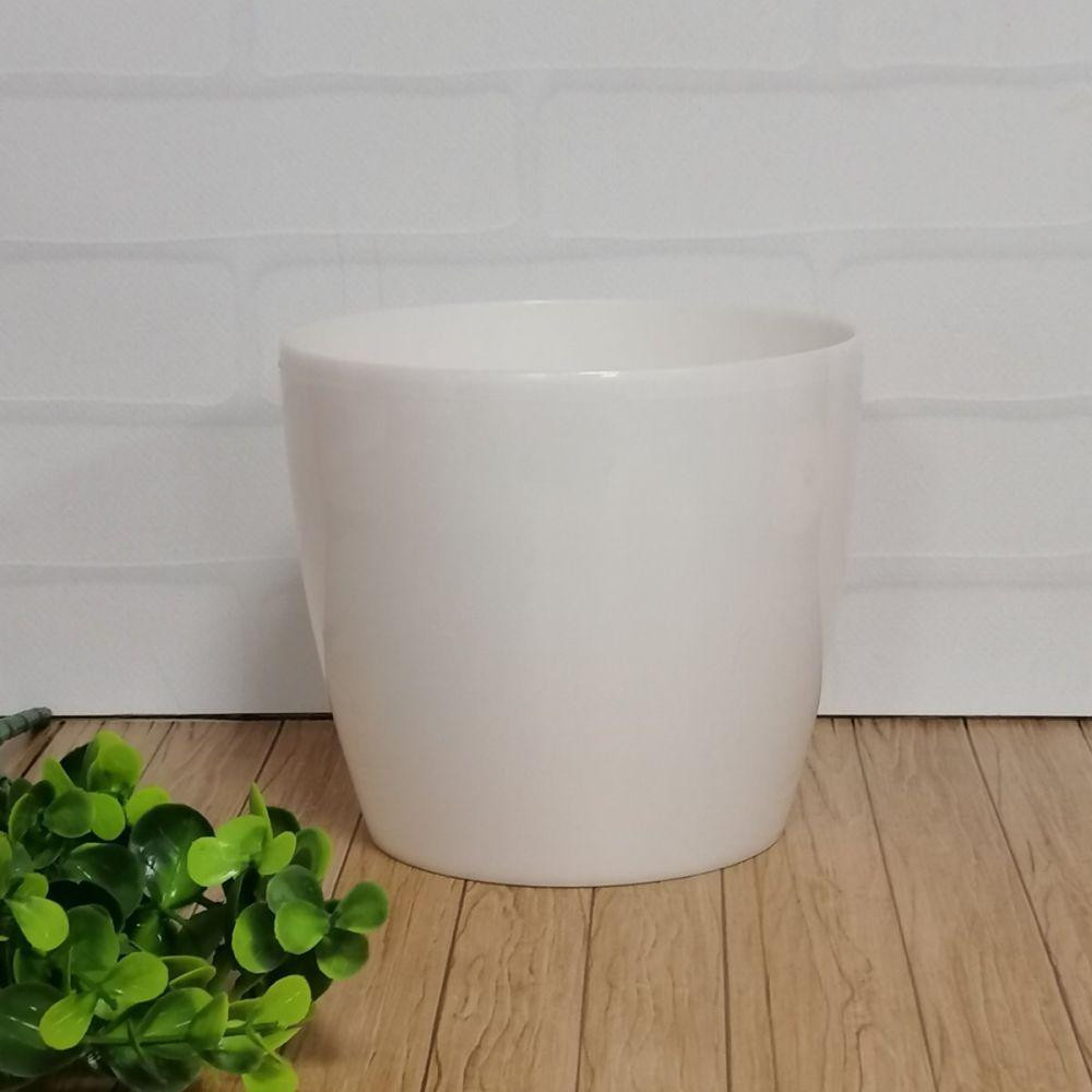 Горщик для квітів з підставкою "Магнолія" 180мм білий перламутр Харків - фото 5