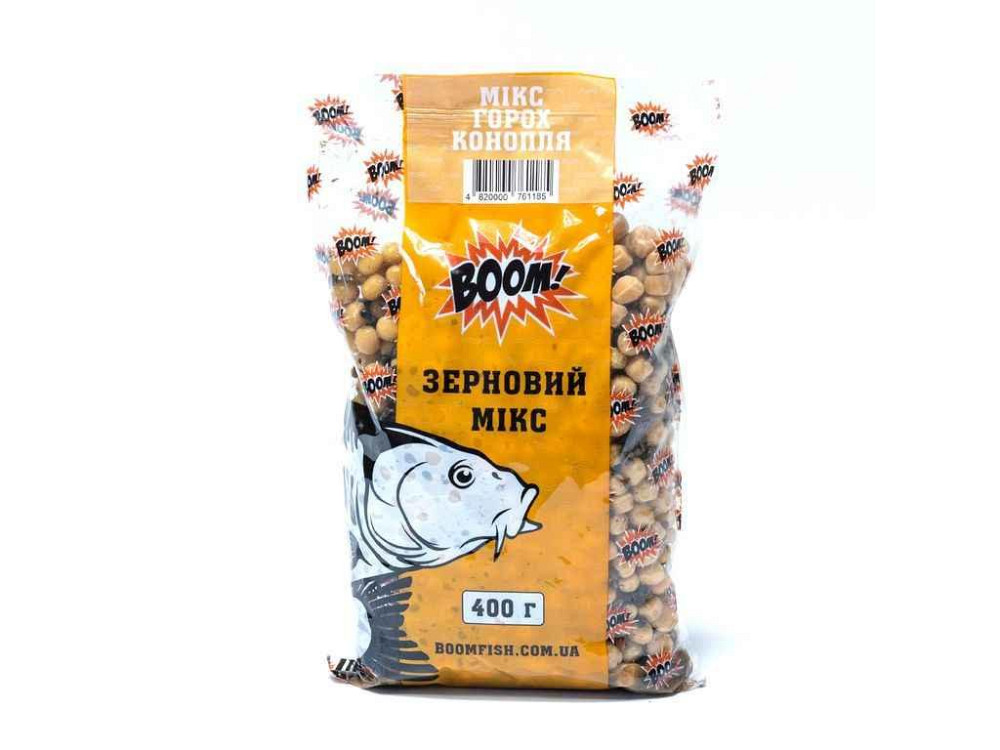 Зерновой микс Горох-Конопля 400г ТМ BOOM Solmir Киев - изображение 1