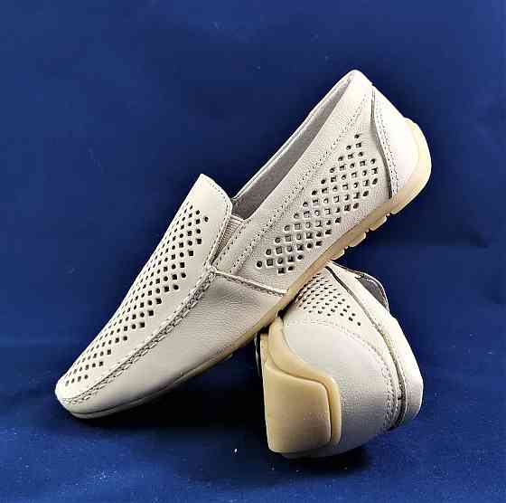 Літні мокасини Хлопчик Кросівки Підліток Сіточка Бежеві Шкіряні Туфлі (розміри: 31,32,33,34) - 8-1 Дніпро