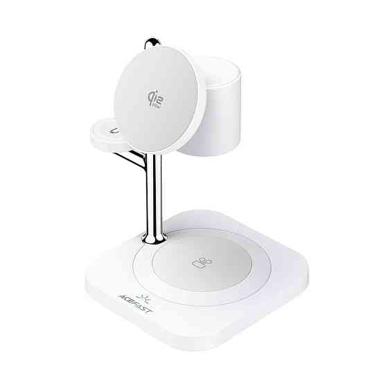 Бездротовий зарядний пристрій ACEFAST E39 desktop 4-in-1 wireless charging holder White Одеса