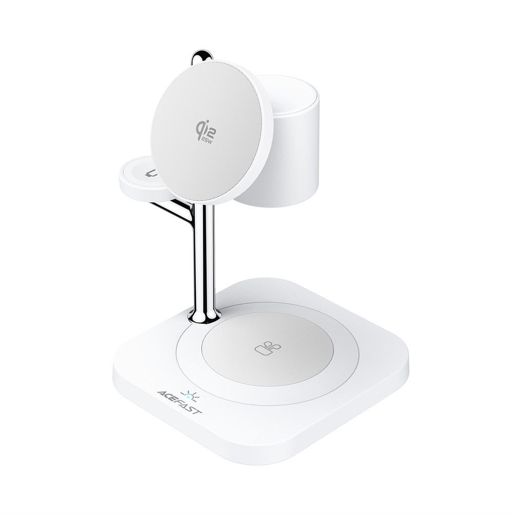 Бездротовий зарядний пристрій ACEFAST E39 desktop 4-in-1 wireless charging holder White Одеса - фото 1