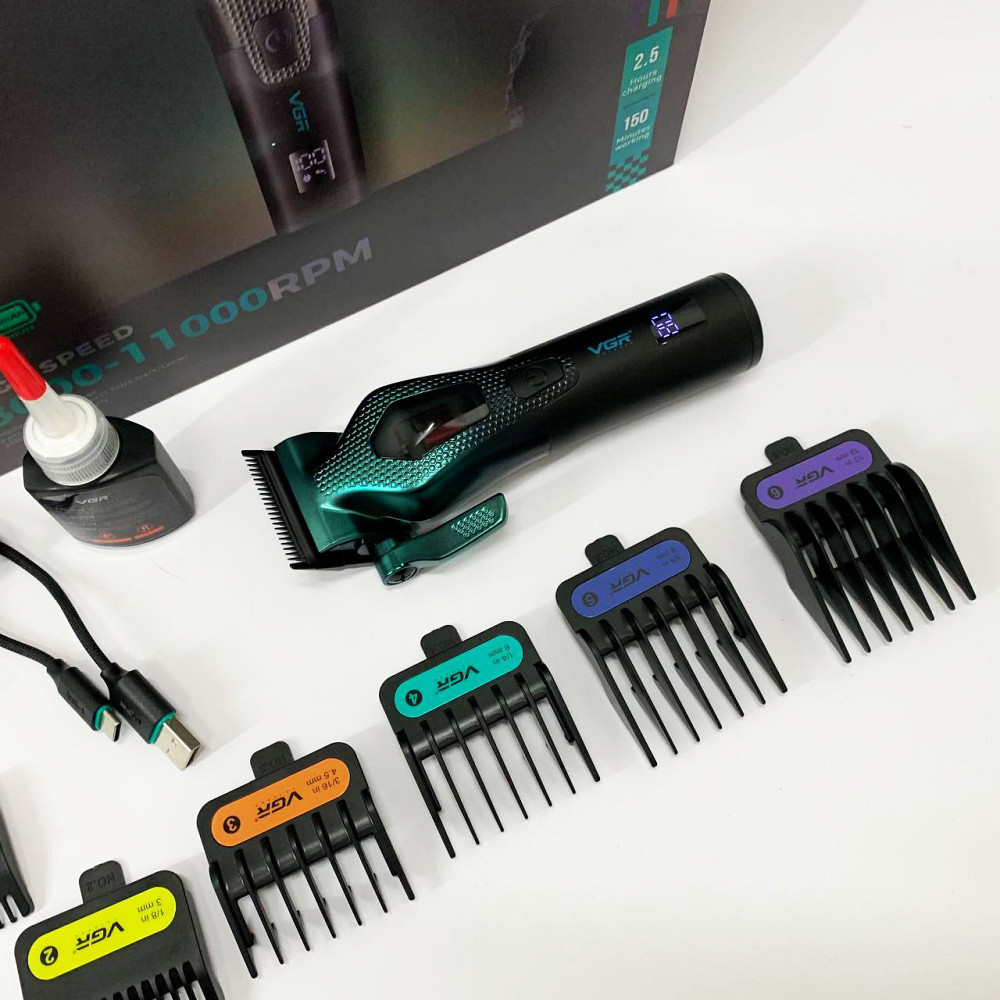 Машинка для стрижки волосся з професійними ножами VGR, Машинки для стрижки професійні машини UI-70 Львів - фото 10