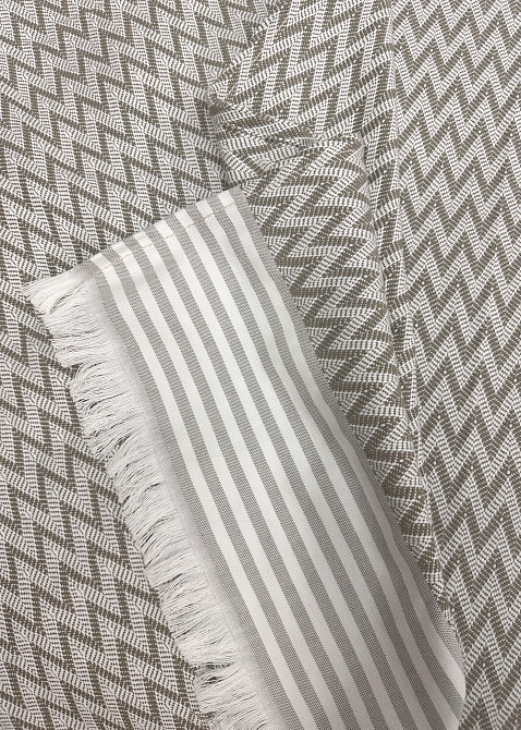 Покривало Dakota Fringe ЄВРО 200х230 см колір сірий з білим (85-196) Київ - фото 8