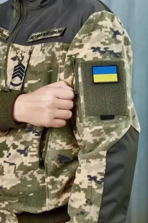 Кофта флісова тактична під гумку піксель ЗСУ Запоріжжя