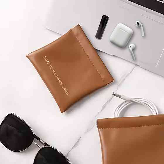 Косметичка для хранения аксессуаров портативная,футляр для мелочей на магнитной клипсе,коричневый Каменец-Подольский