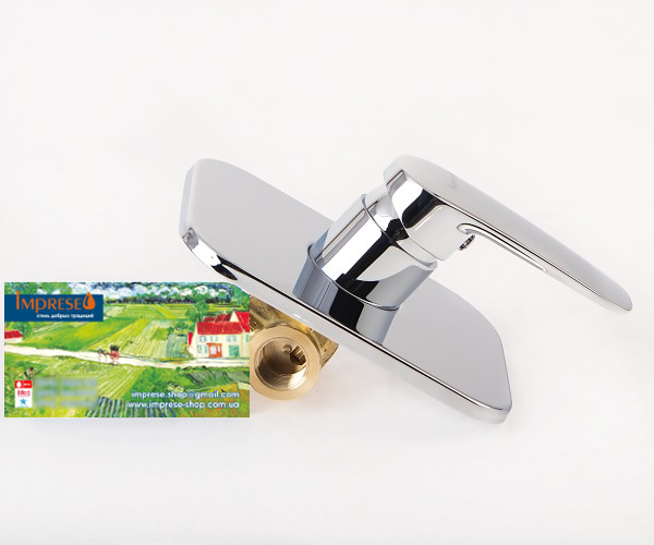Змішувач прихованого монтажу IMPRESE PRAHA new для душу хром Київ - фото 3