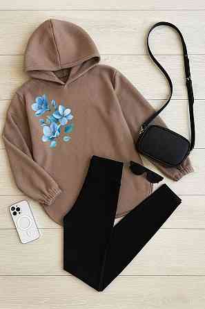 Жіночий теплий прогулянковий костюм: кофта + лосини двосторонній фліс + дайвінг на флісі Бежевий, 46/48 Одеса