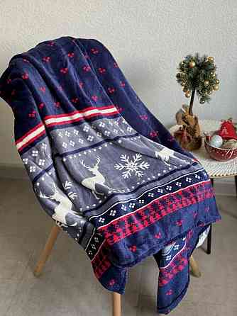 Ecotton Плед Ecotton 150х220 см Well Soft новорічний з оленями синій FL-4885 (23221) Коломия
