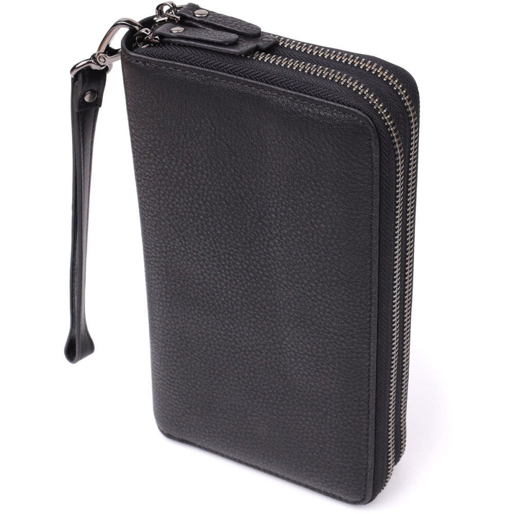 Интересный мужской клатч из натуральной кожи Черный (Vintage) Киев - изображение 11