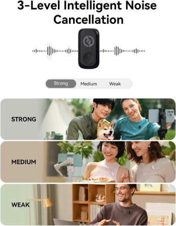 Бездротові мікрофони Hollyland LARK A1 Duo, 2 шт., USB-C, 48 кГц/24 біт, шумозаглушення, до 200 м, зарядний кейс Київ
