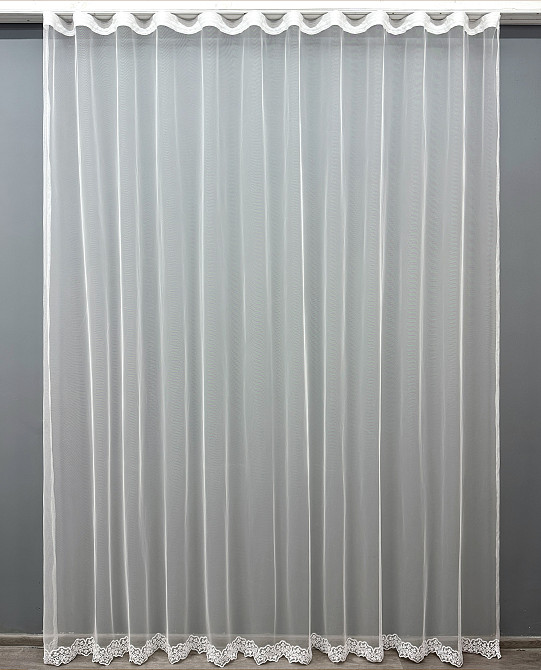 Тюль VR-Textil 1798т Грек-сітка з вишивкою та люрексом колір Білий 300х270 см (40-634) Київ - фото 2