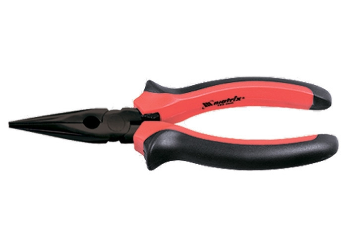 Длинногубцы Black Nickel, 160 мм, прямые, двухкомпонентные рукоятки MATRIX Полтава - изображение 1