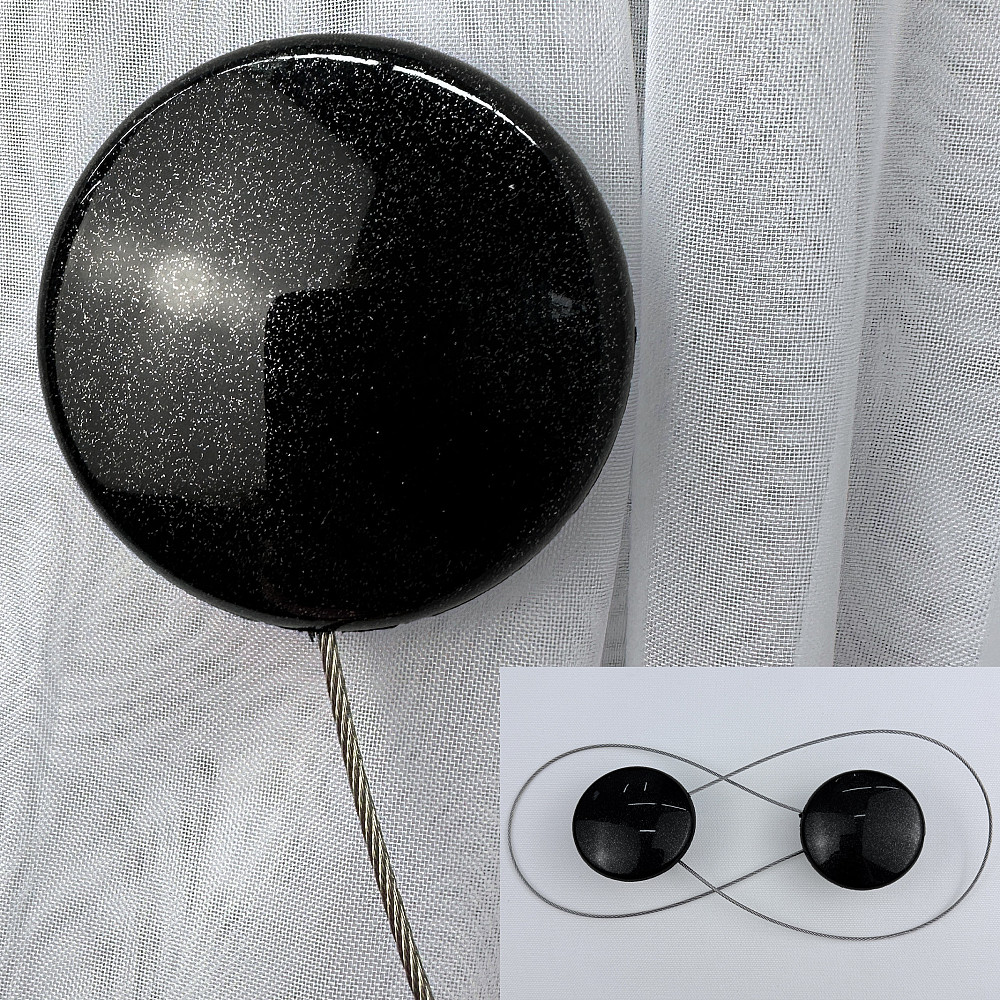 Магниты для штор и гардин Круг 2 шт Черный (81-286) Киев - изображение 1
