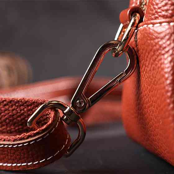 Оригинальная женская сумка с двумя ремнями из натуральной кожи Коричневый (Vintage) Киев