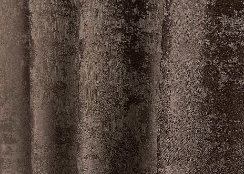 Комплект штор на люверсах VR-Textil Жаккард Sultan XO № 1557ш Коричневый 150х250 см 2 шт (37-0252) Киев - изображение 8