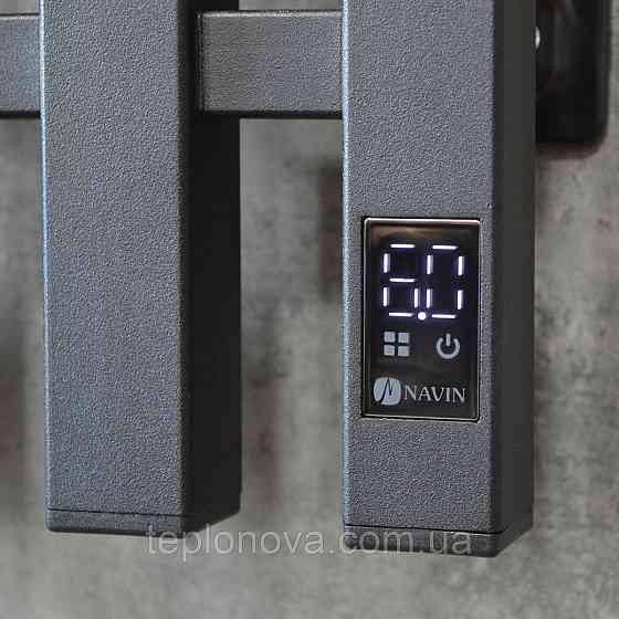 Сушарка для рушників електрична Navin Levante 450х1400 Sensor ліва, чорний муар Чернівці