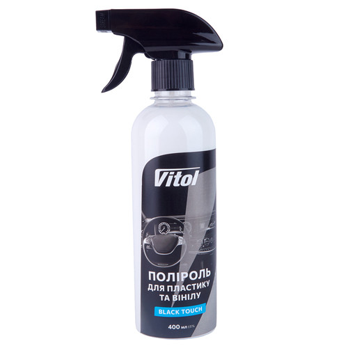 Полироль для пластика и винила Vitol 400мл Black Touch Львов - изображение 1