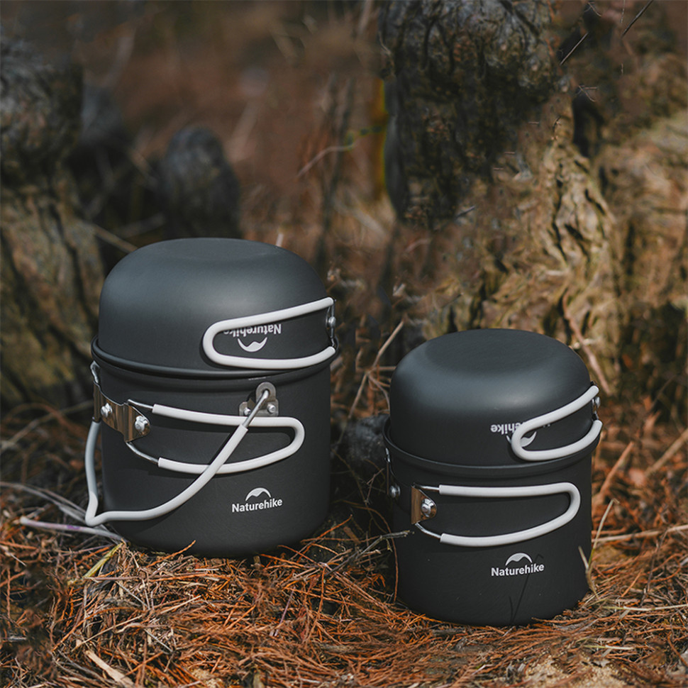 Набор посуды (2 кастрюли, 2 крышки) Naturehike NH18T018-G, алюминий Ровно - изображение 10