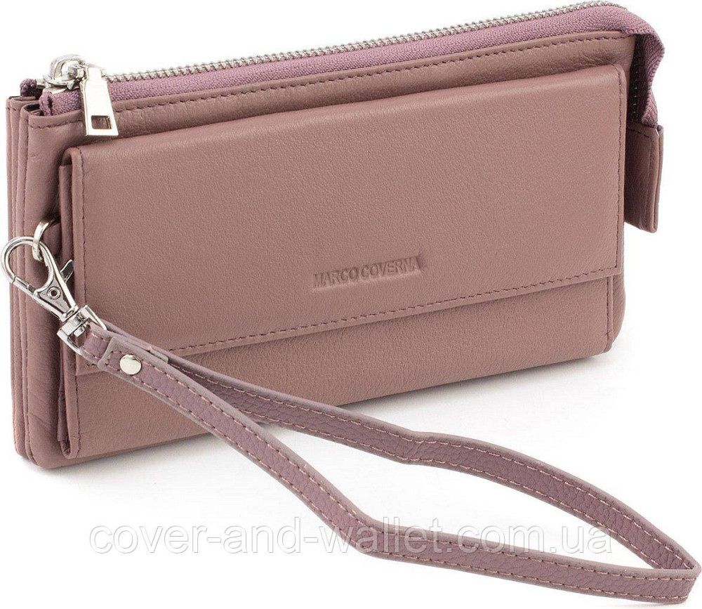 Модний жіночий гаманець-клатч з натуральної шкіри на змійці Marco Coverna MC 6052 Київ - фото 1