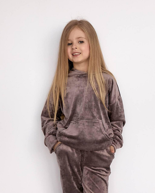 Дитячий велюровий костюм Кенгуру Капучино 98-104 Харків - фото 2