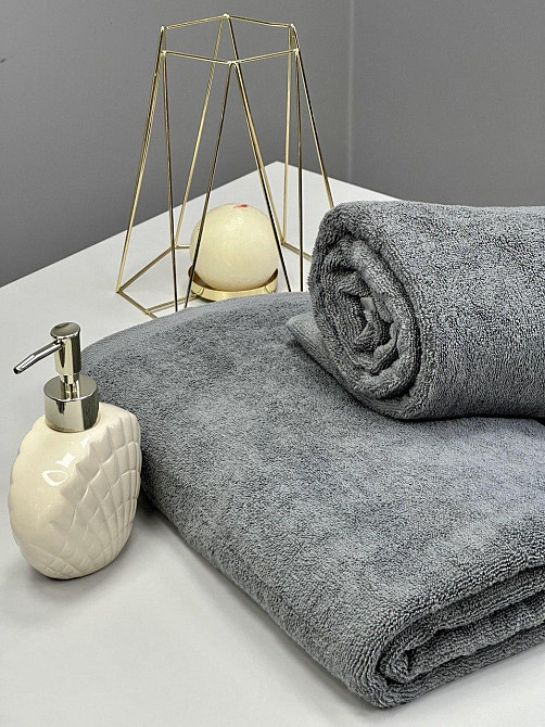 Полотенце банное Ideal Textile махровое 100х150 см (56860335) Сірий Черновцы - изображение 1