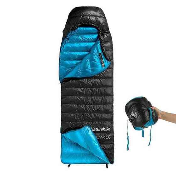 Спальник з натуральним пухом Naturehike CWZ400 NH19W400-Z, (7°C), p-р L, жовтий Київ